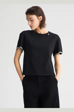 Liu Jo Liu Jo Cotton T-shirt With Rhinestones