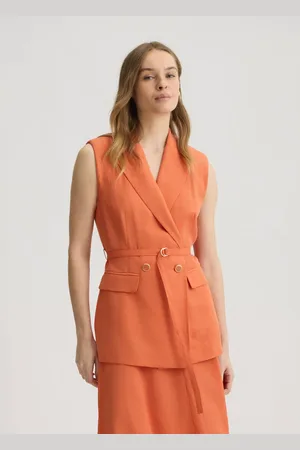 Liu Jo Liu Jo Waistcoat In Linen Blend