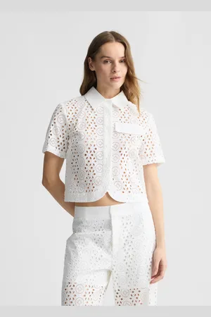 Liu Jo Liu Jo Cropped Shirt With Embroidery