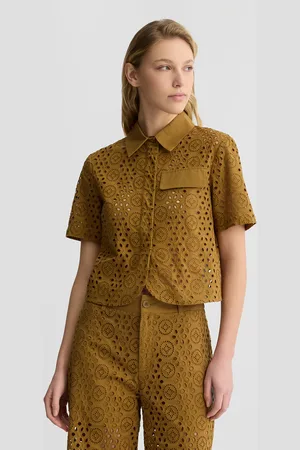 Liu Jo Liu Jo Cropped Shirt With Embroidery