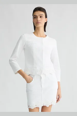Liu Jo Liu Jo White Jacket With Embroidery