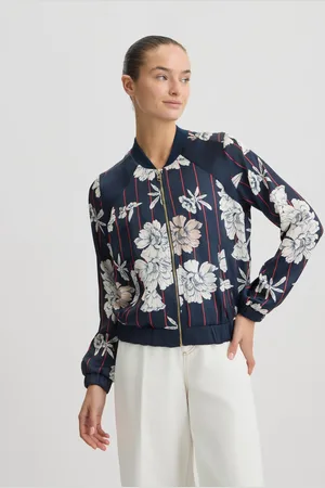 Liu Jo Liu Jo Printed Satin Bomber Jacket
