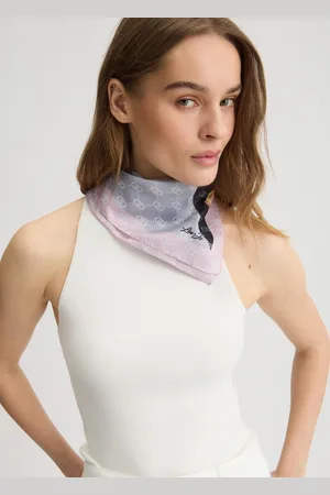 Liu Jo Liu Jo Grey Foulard With Floral Corner