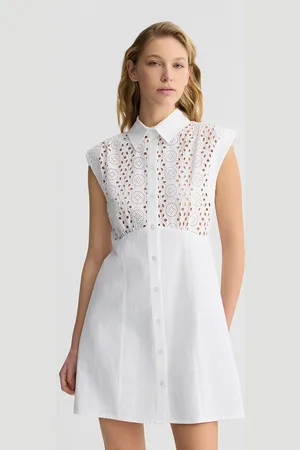 Liu Jo Liu Jo Broderie Anglaise Shirt Dress