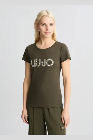 Liu Jo Liu Jo T-shirt With Logo And Gemstones