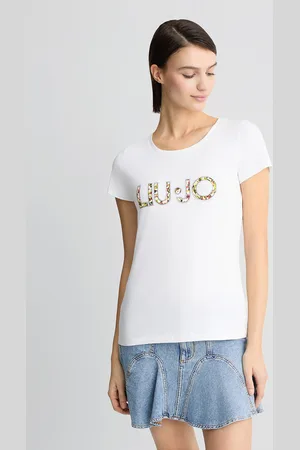 Liu Jo Liu Jo T-shirt With Logo And Gemstones