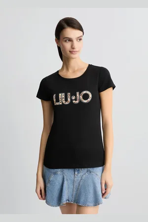Liu Jo Liu Jo T-shirt With Logo And Gemstones