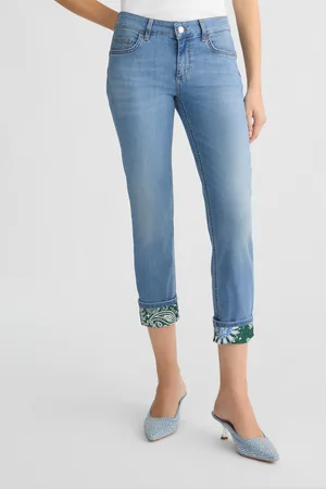 Liu Jo Liu Jo Cropped Skinny Jeans With Bandanna Turn-ups
