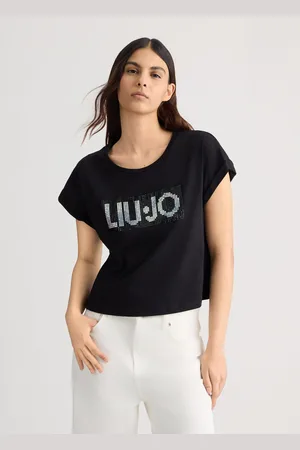 Liu Jo Liu Jo T-shirt With Logo And Gemstones