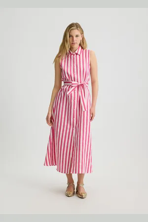 Liu Jo Liu Jo Striped Cotton And Linen Shirt Dress