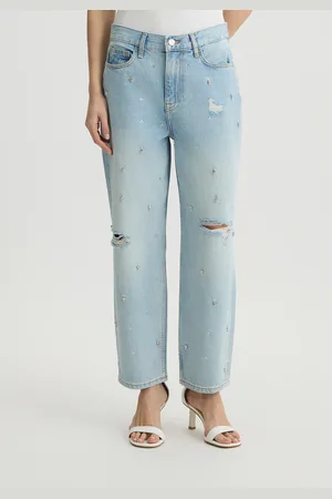 Liu Jo Liu Jo Straight-leg Jeans With Rhinestones
