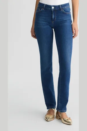 Liu Jo Liu Jo Dark Slim-fit Jeans With Rhinestones
