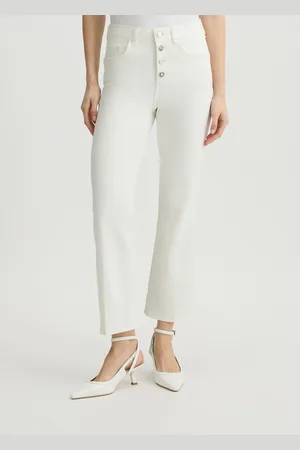 Liu Jo Liu Jo White High-rise Bootcut Trousers