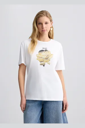 Liu Jo Liu Jo T-shirt With Flower And Rhinestones