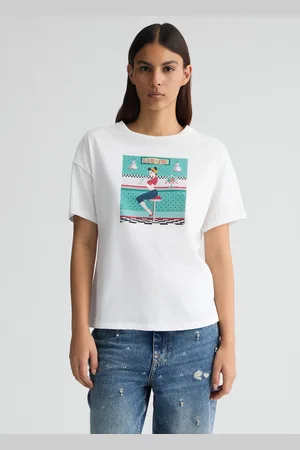 Liu Jo Liu Jo Printed T-shirt With Rhinestones
