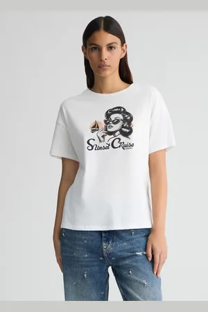 Liu Jo Liu Jo Printed T-shirt With Rhinestones