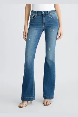 Liu Jo Liu Jo Blue Bell-bottom Jeans With Rhinestones