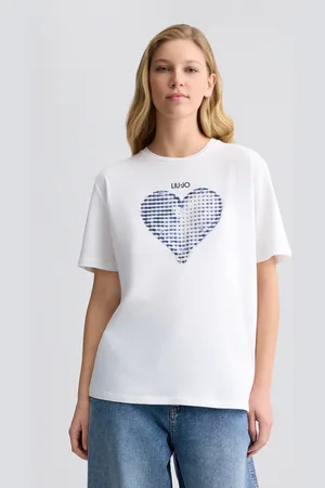 Liu Jo Liu Jo T-shirt With Heart And Gemstones