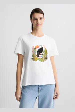 Liu Jo Liu Jo Cotton T-shirt With Print And Rhinestones