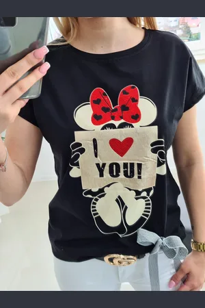 Madeline Fashion T-shirt Mickey Love Czarna
