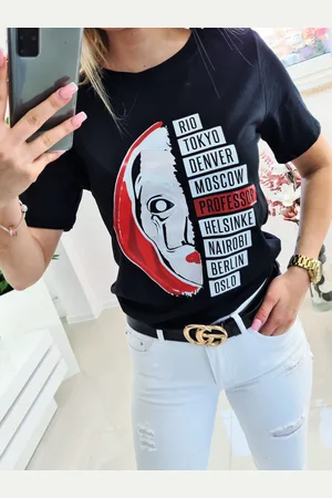Madeline Fashion T-shirt Dom z Papieru Czarny