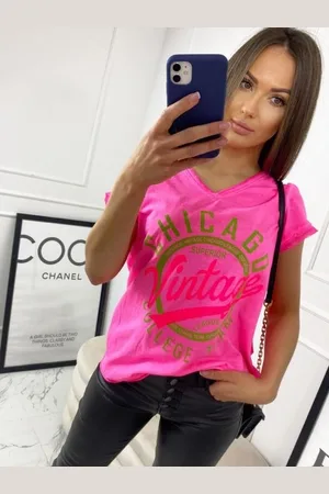 Madeline Fashion T-shirt Chicago Vintage Fuksja