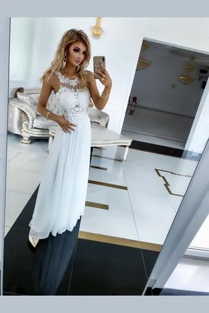 Madeline Fashion Sukienka Bugatti Długa Biała