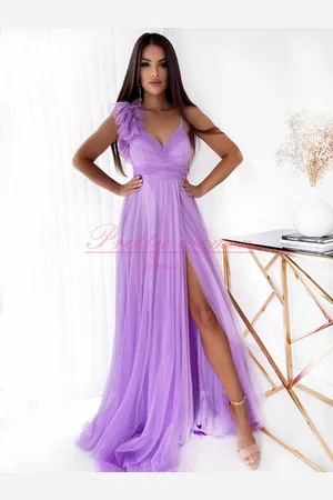 Madeline Fashion Sukienka Maxi Tiulowa Milagros Lilac