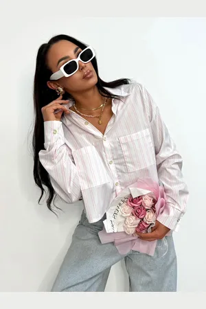 Magmac Elegancka krótka koszula oversize VALERIE