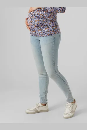 Mama;licious Krój Slim Bardzo Wysoka Talia Jeans