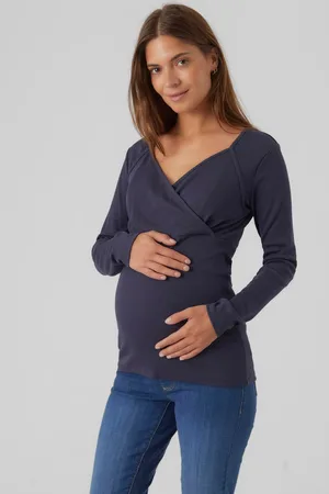 Mama;licious Krój Regularny Dekolt W Serek Góra