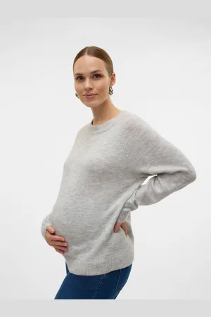 Mama;licious Krój Regularny Okrągły Dekolt Sweter