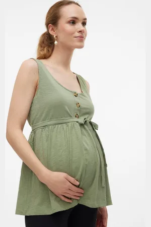 Mama;licious Krój Regularny Głęboki Okrągły Dekolt Góra