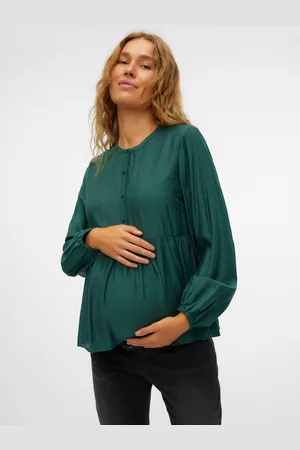 Mama;licious Krój Regularny Dekolt Chiński Góra