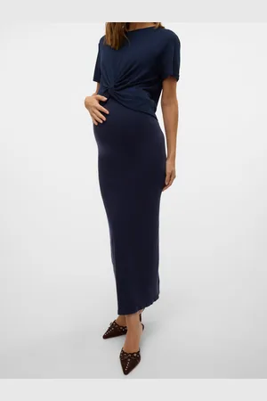 Mama;licious Krój Cropped Okrągły Dekolt Góra