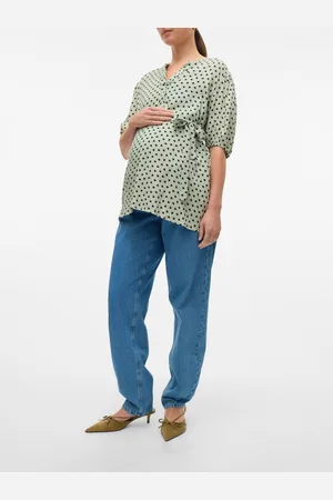 Mama;licious Krój Mom Niska Talia Jeans