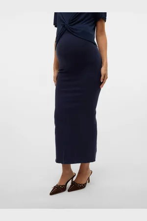 Mama;licious Wysoka Talia Długa Spódnica