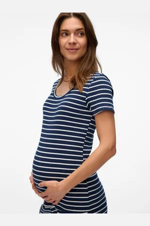 Mama;licious Krój Regularny Głęboki Okrągły Dekolt Góra