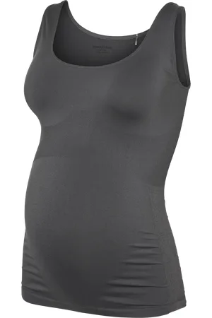 Mama;licious Krój Bodycon Głęboki Okrągły Dekolt Koszulka Bokserska