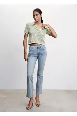 MANGO Kobieta Bootcut i Dzwony - Dżinsy flare z niskim stanem