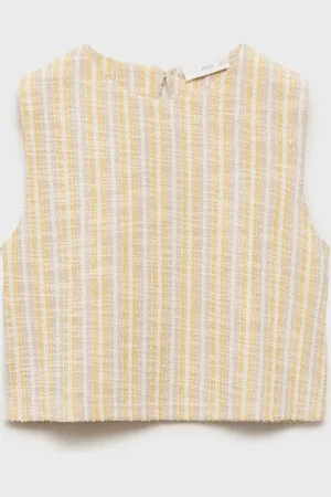 MANGO Koszulka w paski z teksturą