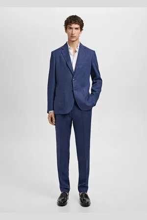 MANGO Marynarka garniturowa Salerno 100% len slim fit