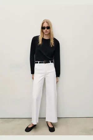 MANGO Dżinsy Catherin culotte z wysokim stanem