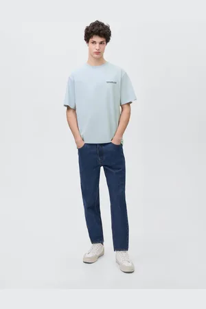 MANGO Bawełniany wzorzysty t-shirt