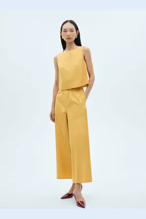 MANGO Spodnie culotte z bawełny