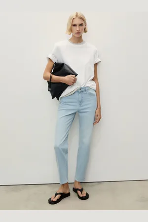 MANGO Dżinsy Newmom comfort z wysokim stanem