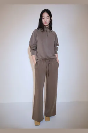 MANGO Bluza z wysokim kołnierzem na zamek średni brązowy