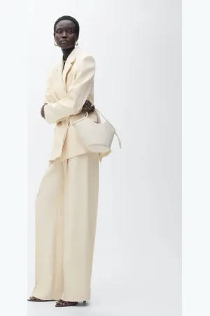MANGO Spodnie garniturowe wideleg z zaszewkami