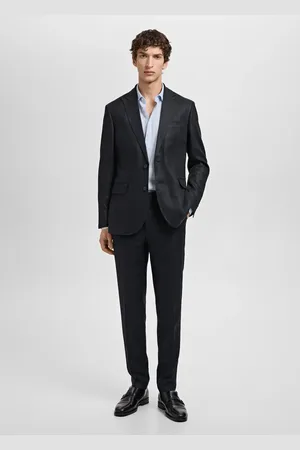 MANGO Marynarka garniturowa Amalfi slim fit z 100% lnu