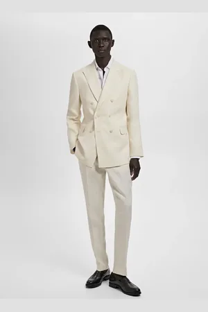 MANGO Marynarka garniturowa Amalfi slim fit z 100% lnu